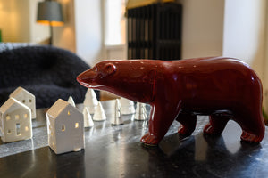 Ours rouge basque en porcelaine