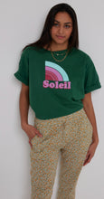 Charger l&#39;image dans la galerie, Tee shirt soleil femme vert