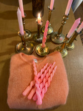 Charger l&#39;image dans la galerie, 6 bougies torsades rose