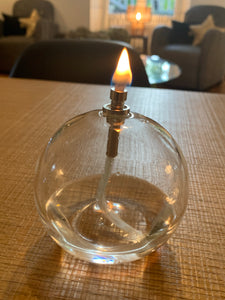 Lampe à huile en verre transparente (taille s)