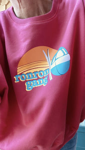 Sweat ronron Montjoli couleur framboise (taille 2)