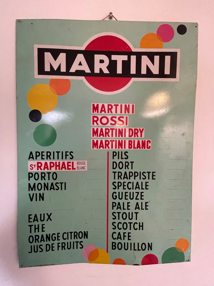 Affiche en tôle martini