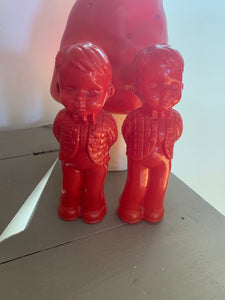 Paire de Petits garçons en plastique rouge Bonux