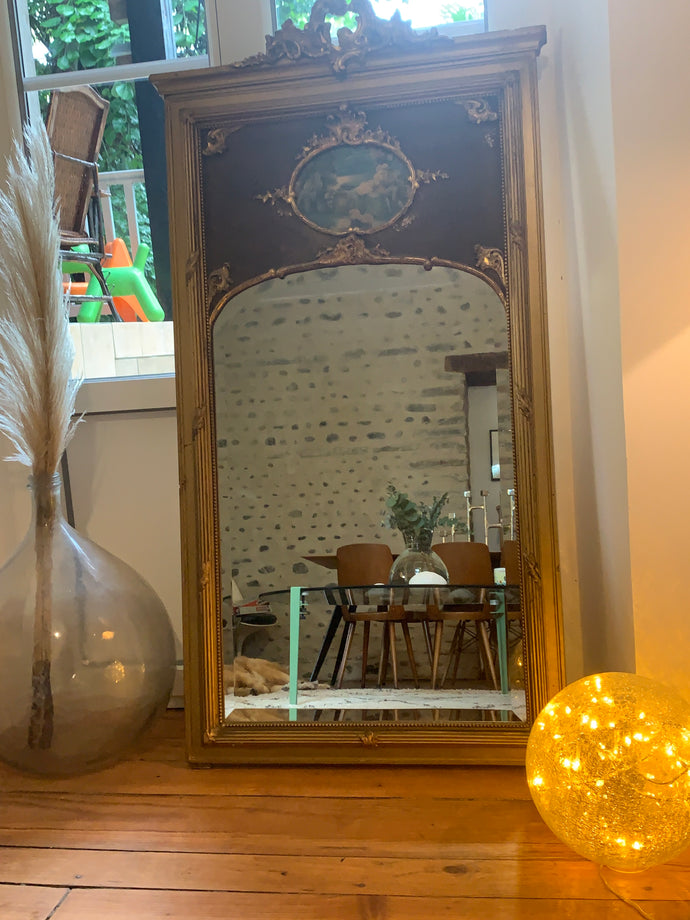 Miroir trumeau doré