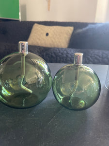 Lampe à huile en verre transparente de couleur verre  (taille XL)