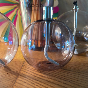 Lampe à huile en verre fumé (taille S)